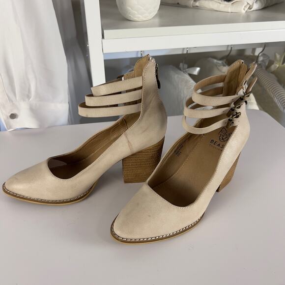 Beast women’s heels butter cream sz. 6M #S220 - Picture 14 of 15